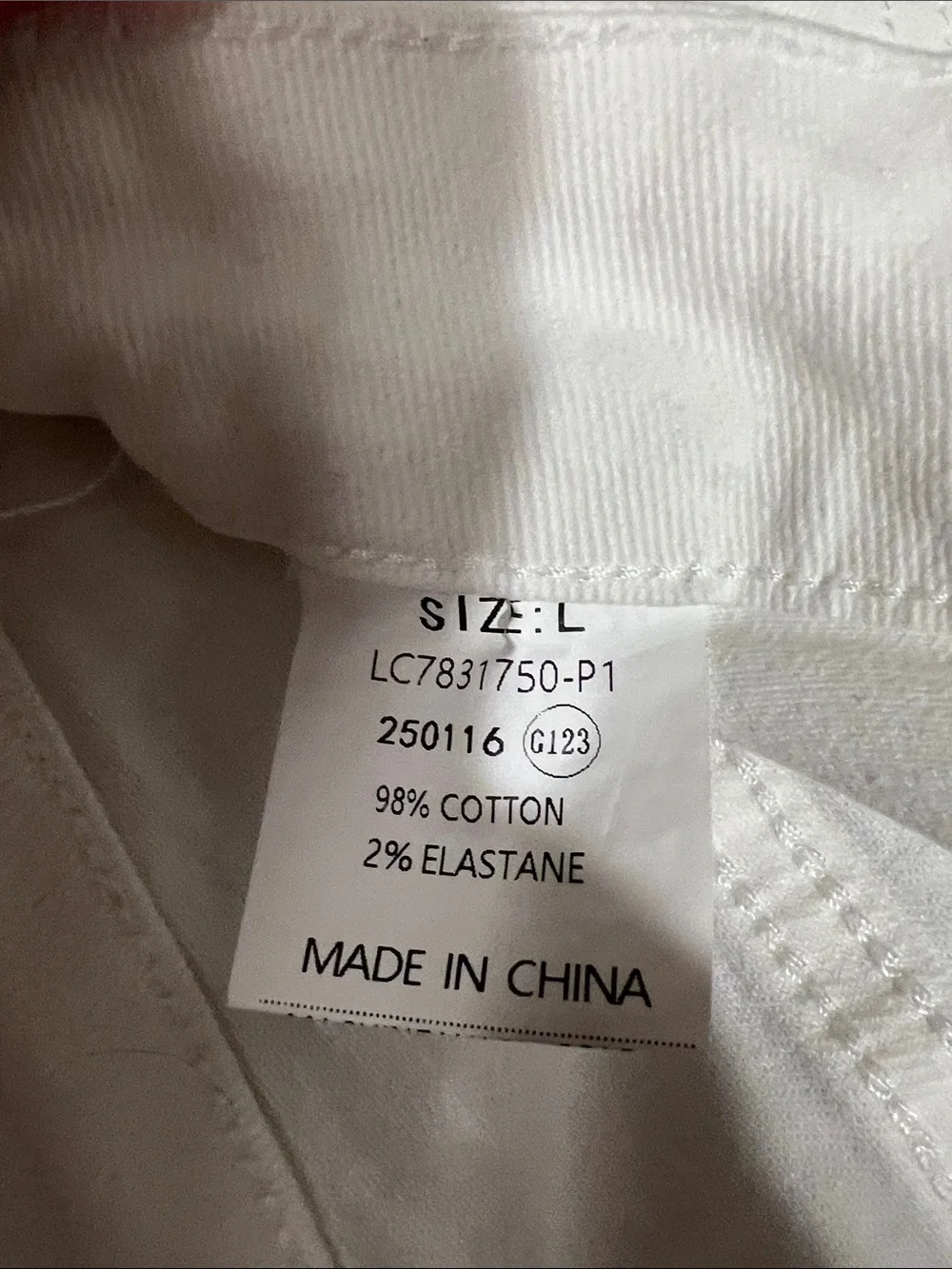 High-Waist White Jean Shorts Sz Large